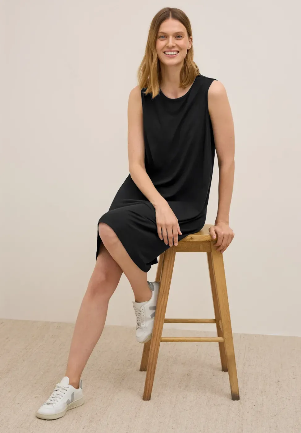 Robe en jersey sans manches