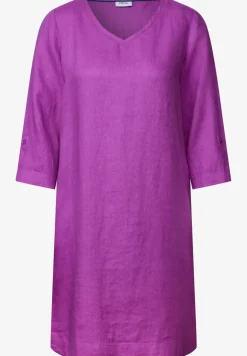 Robe en lin à col en V