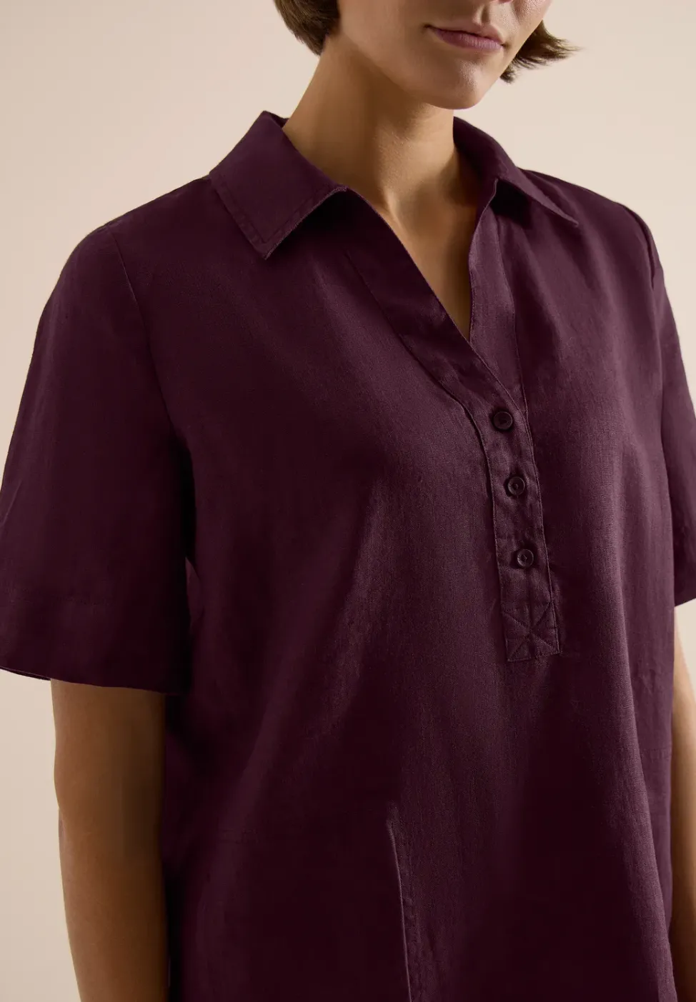 Robe en lin jusqu'au genou