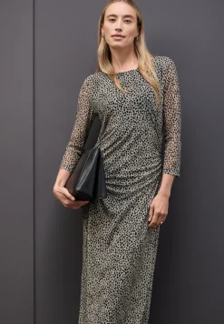 Robe en maille avec motif léopard