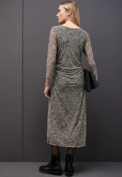 Robe en maille avec motif léopard