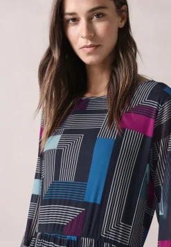 Robe en maille imprimée
