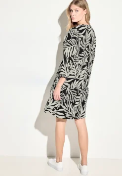 Robe en mélange de lin avec imprimé