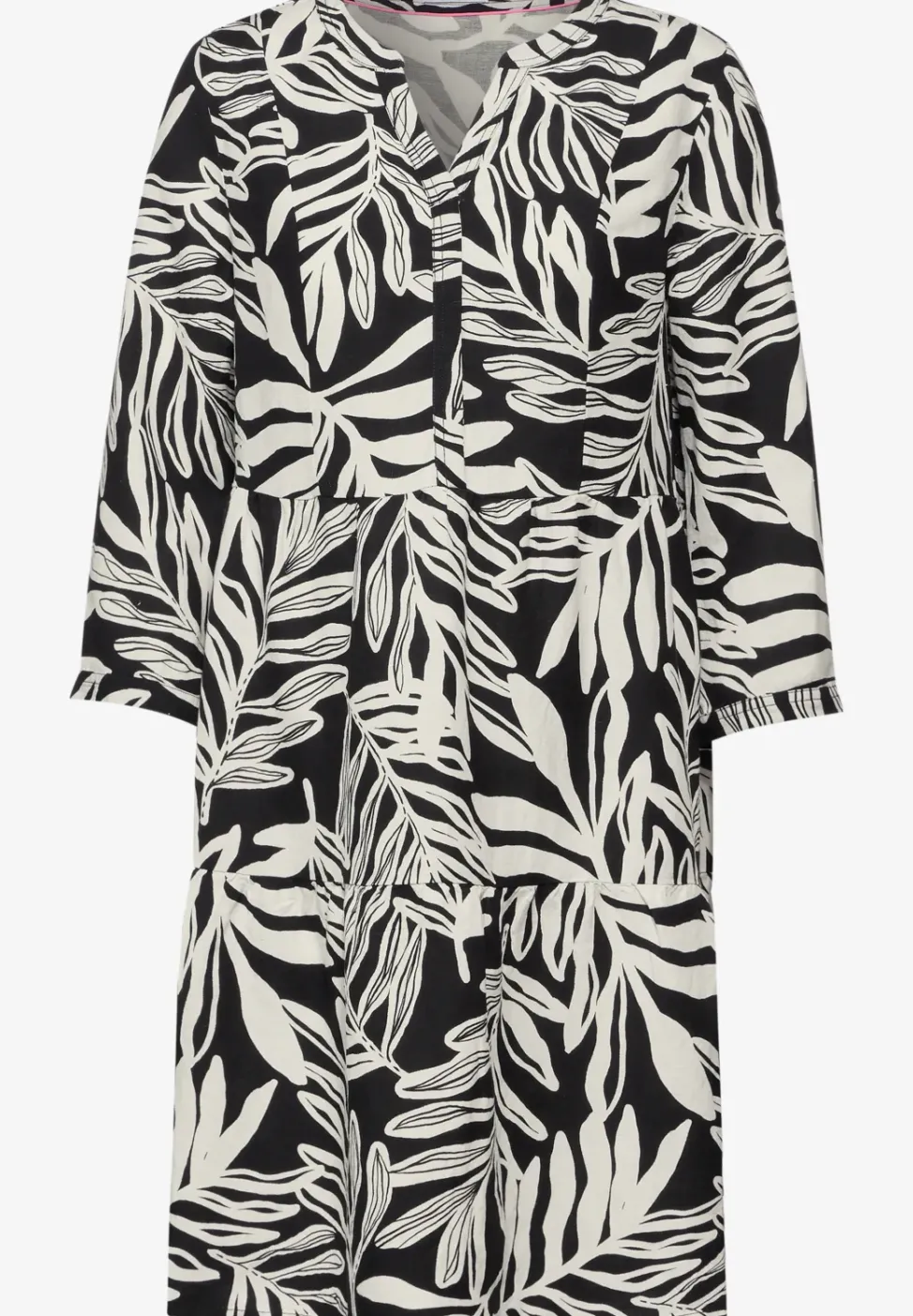 Robe en mélange de lin avec imprimé