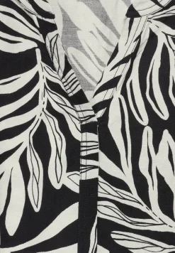 Robe en mélange de lin avec imprimé