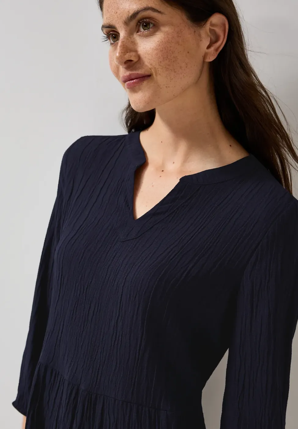 Robe en seersucker avec volants