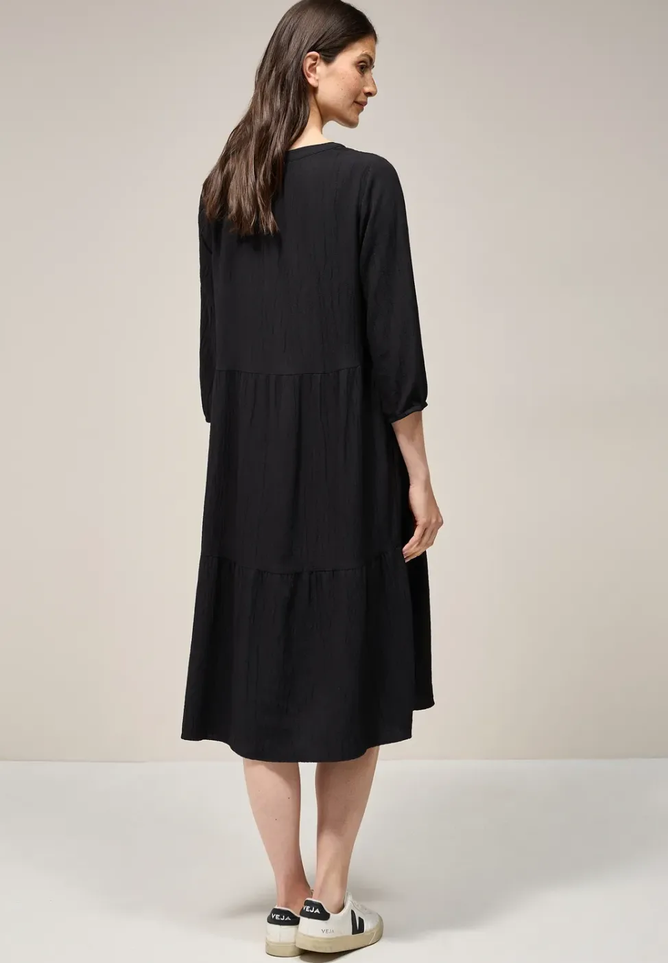 Robe en seersucker avec volants