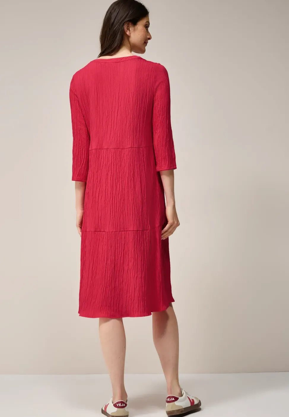 Robe en seersucker avec volants