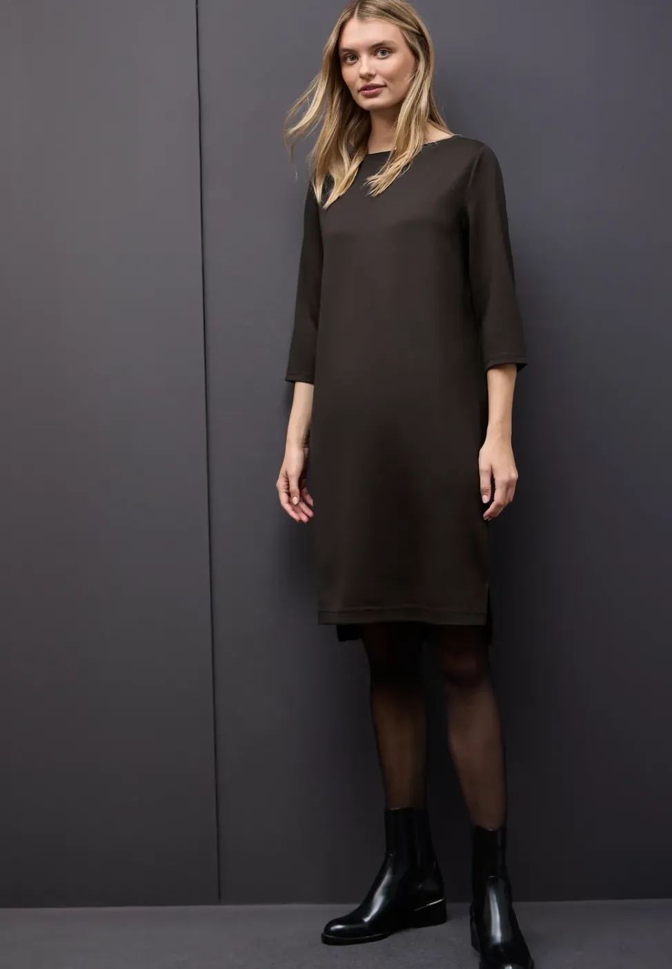 Robe en sweat avec fentes