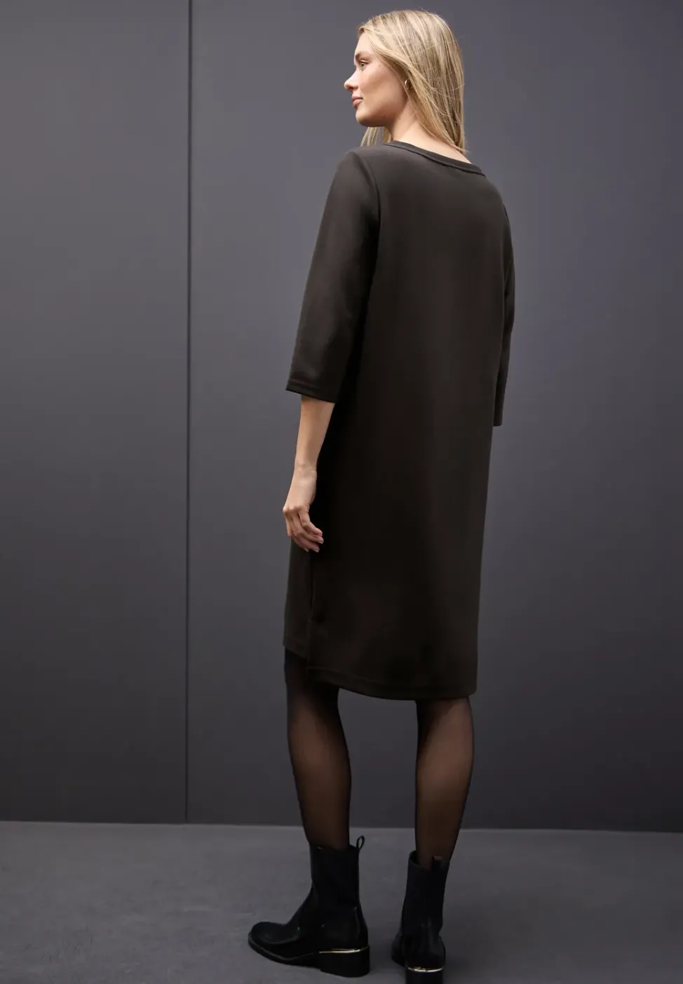 Robe en sweat avec fentes