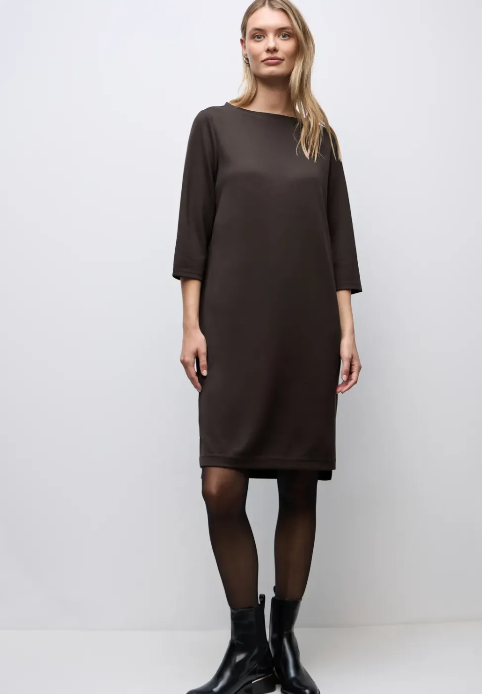 Robe en sweat avec fentes