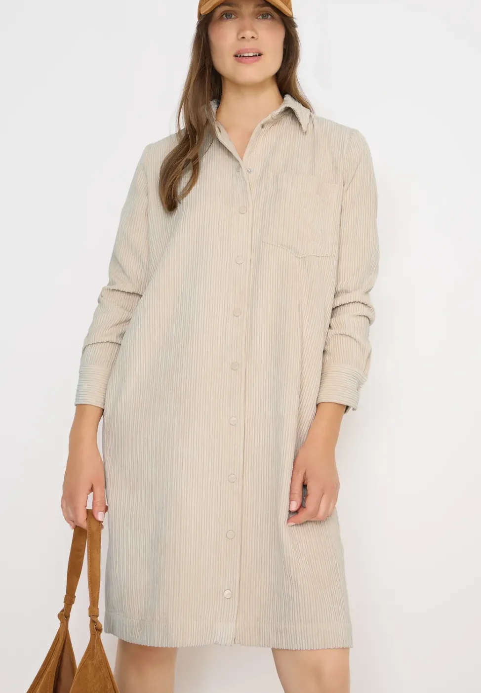 Robe en velours côtelé