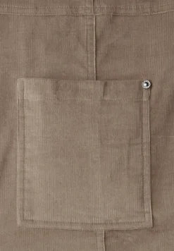 Robe en velours côtelé en couleur unie