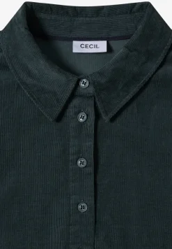 Robe en velours côtelé en couleur unie