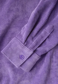 Robe en velours côtelé en couleur unie