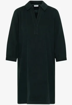 Robe en velours côtelé en couleur unie