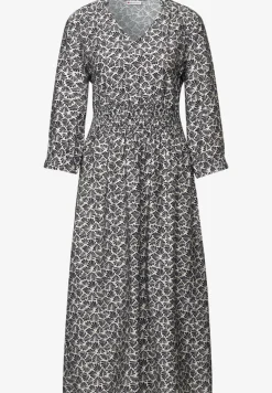 Robe imprimée avec détail smocké