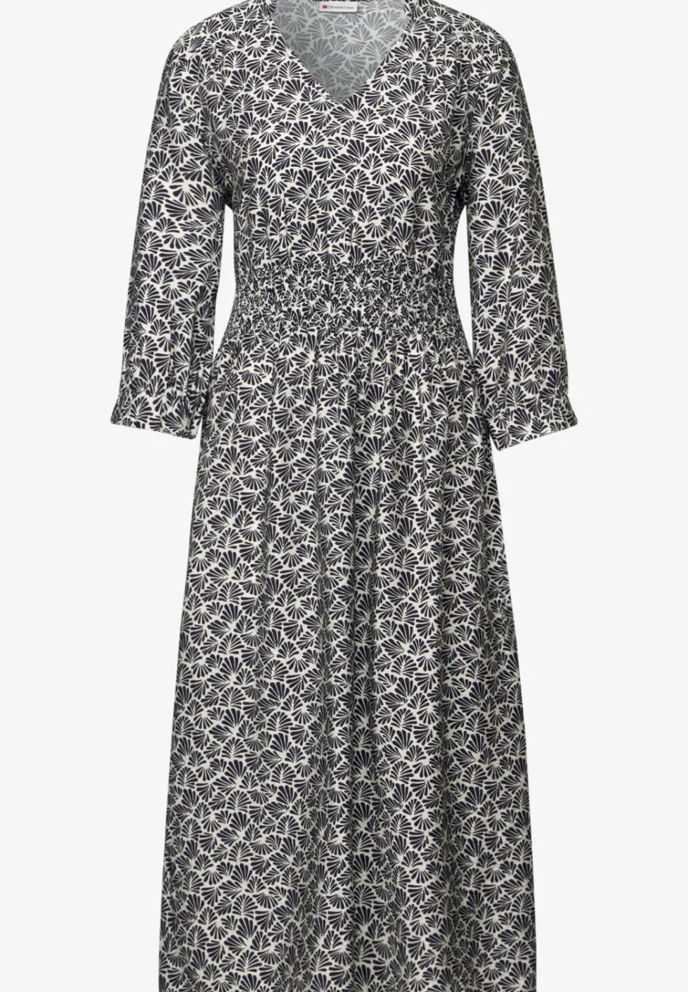 Robe imprimée avec détail smocké