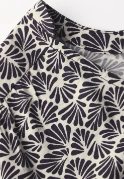 Robe imprimée avec détail smocké