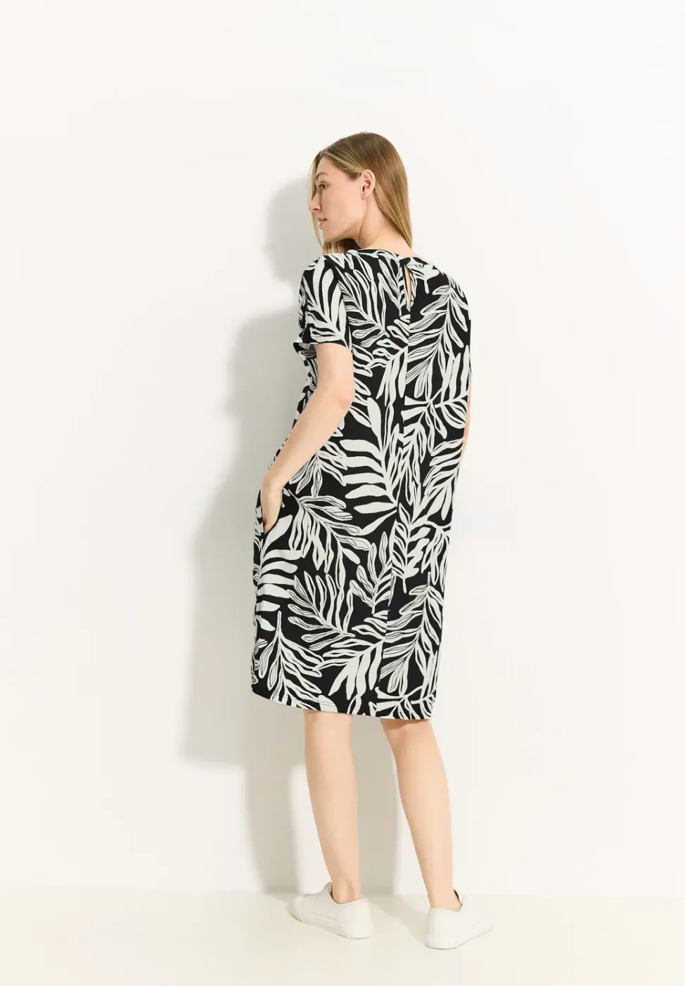 Robe imprimée en lin majoritaire