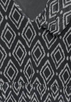 Robe imprimée en maille midi