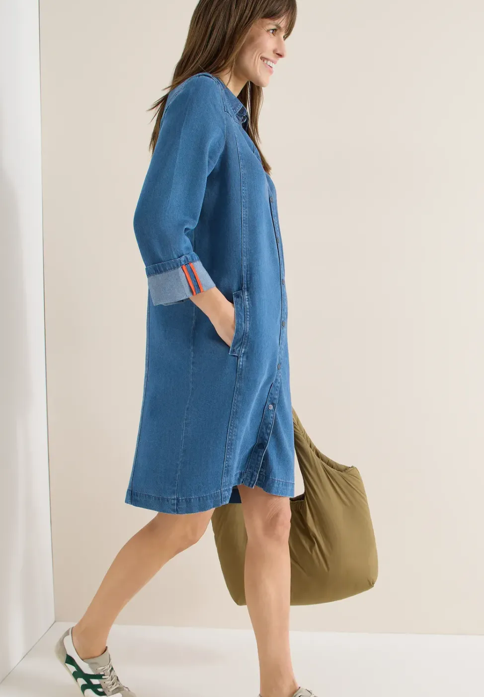 Robe à l'aspect denim