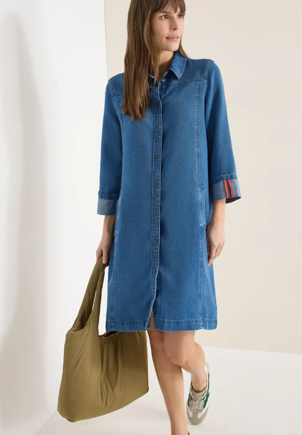 Robe à l'aspect denim