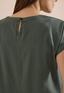 Robe longue au genou avec structure en seersucker