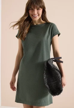 Robe longue au genou avec structure en seersucker