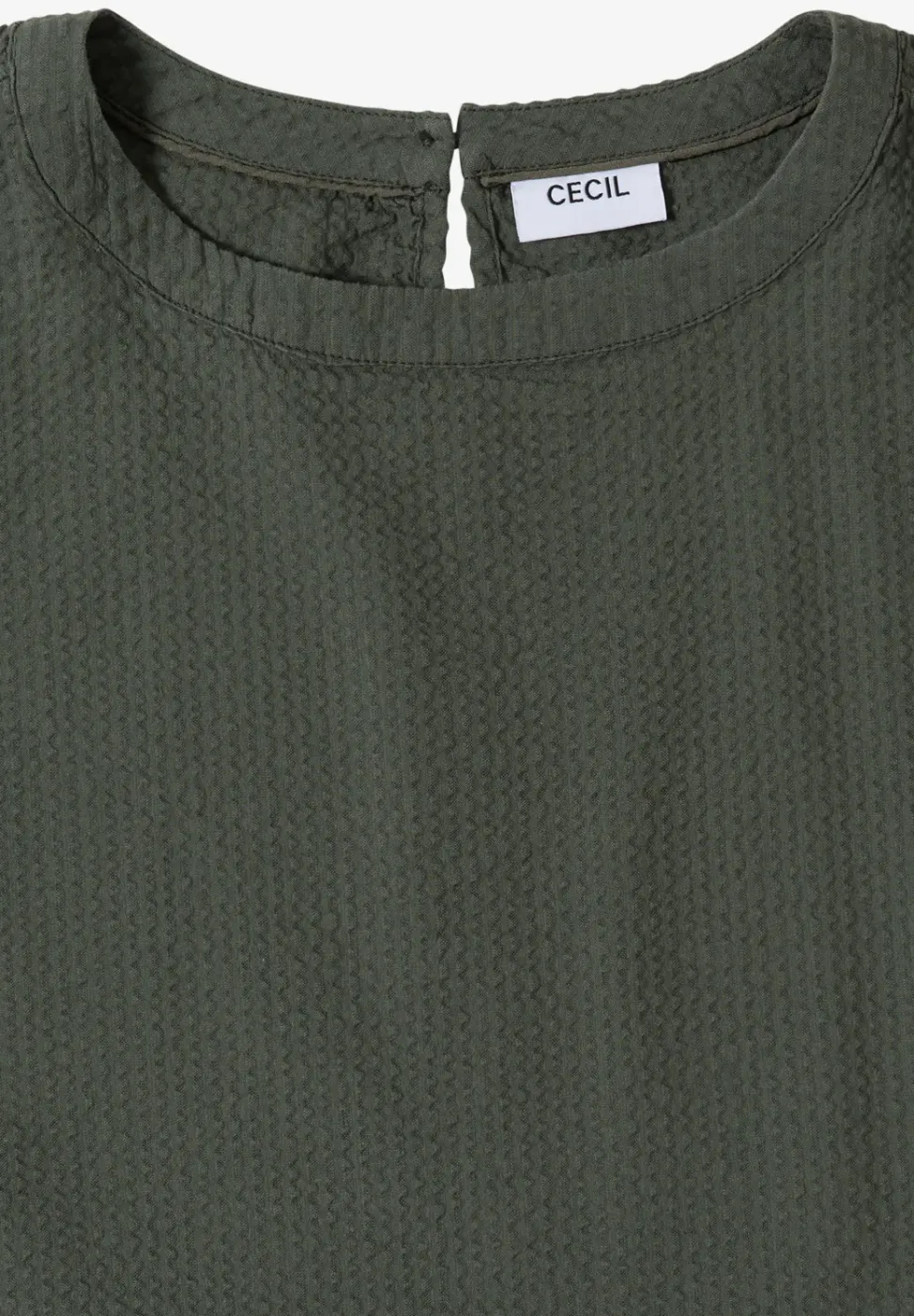 Robe longue au genou avec structure en seersucker