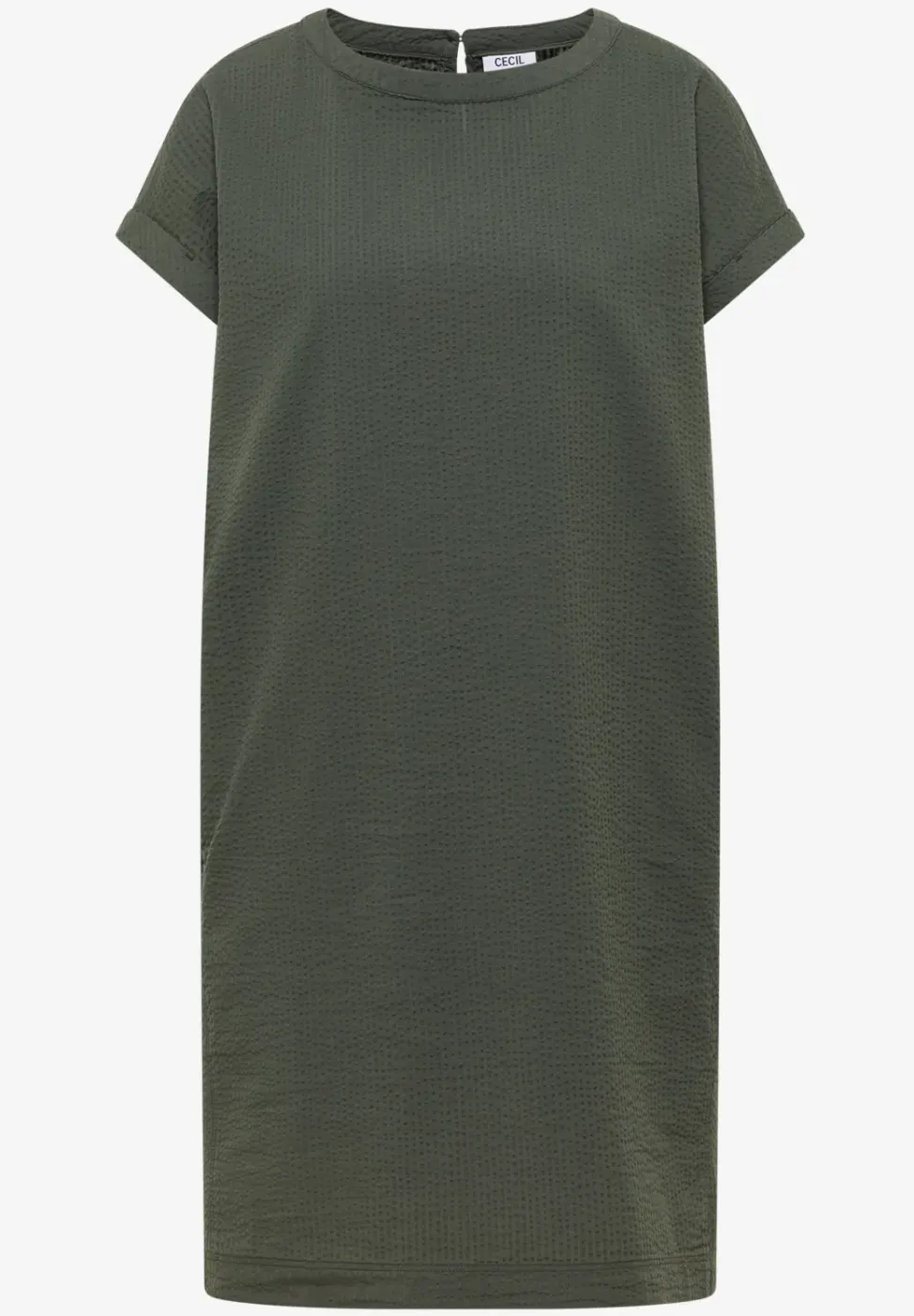 Robe longue au genou avec structure en seersucker