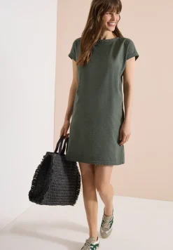Robe longue au genou avec structure en seersucker