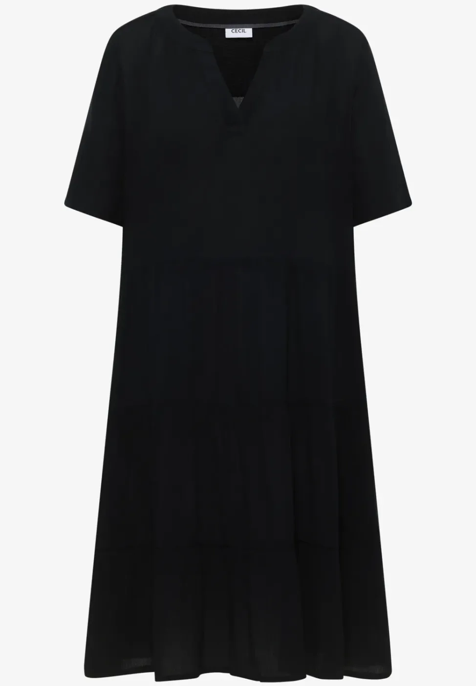 Robe à longueur de genou en structure crêpe