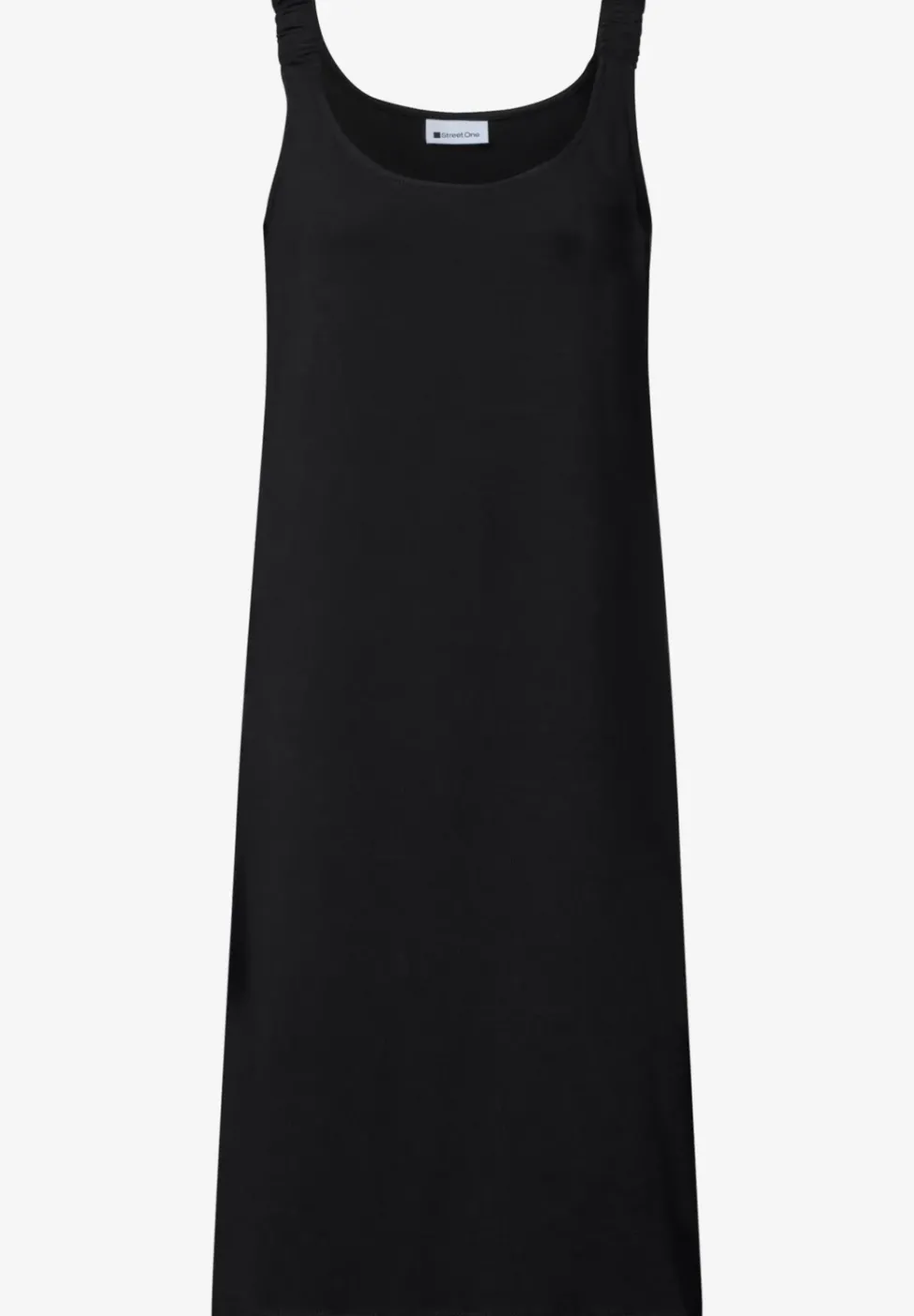 Robe longueur genou avec bretelles froncées