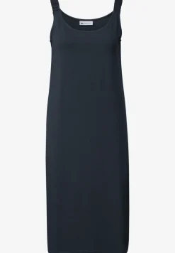 Robe longueur genou avec bretelles froncées