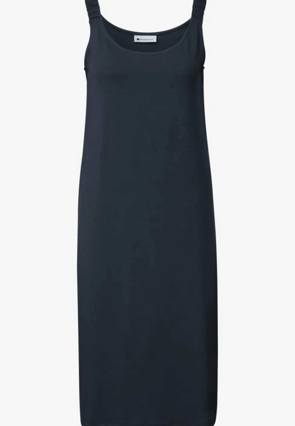 Robe longueur genou avec bretelles froncées