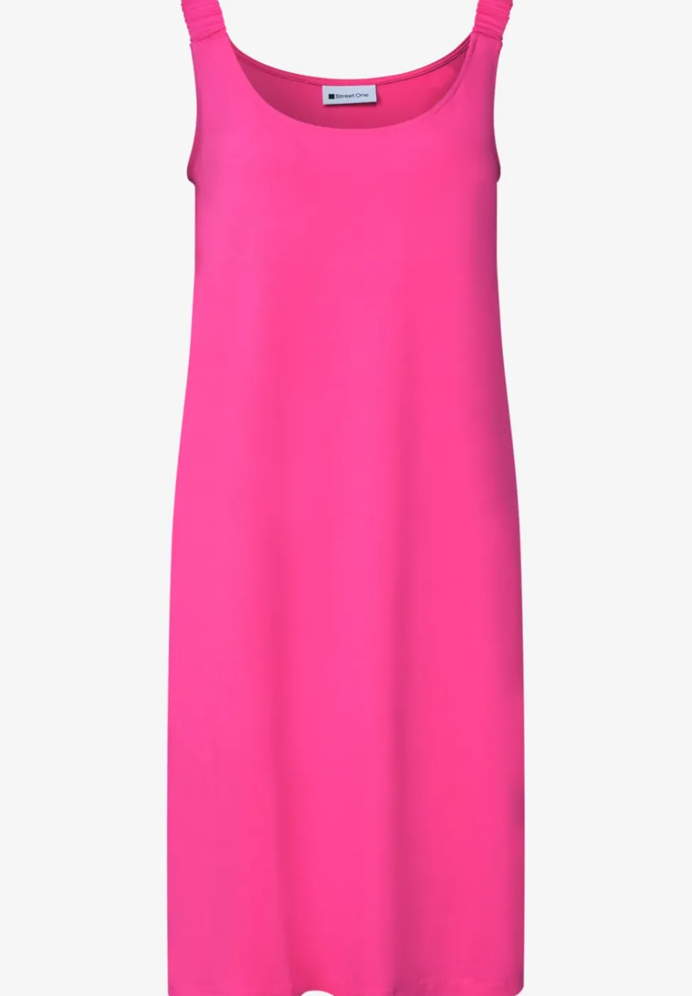 Robe longueur genou avec bretelles froncées