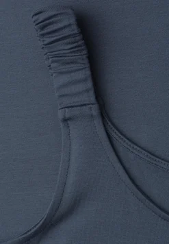 Robe longueur genou avec bretelles froncées