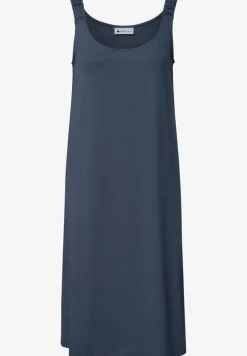 Robe longueur genou avec bretelles froncées