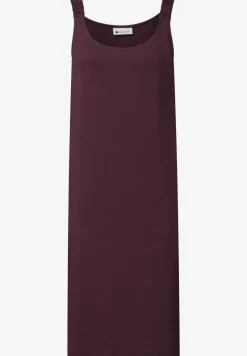 Robe longueur genou avec bretelles froncées