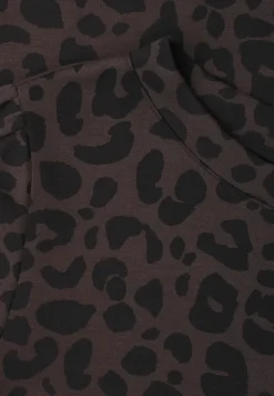 Robe longueur genou avec manches bouffantes