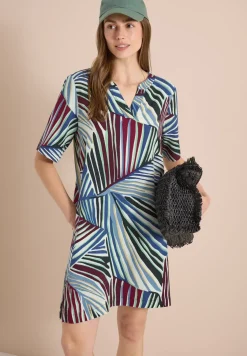 Robe longueur genou avec motif graphique