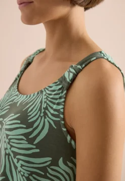 Robe longueur genou en jersey imprimé