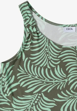 Robe longueur genou en jersey imprimé