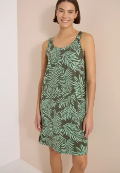 Robe longueur genou en jersey imprimé
