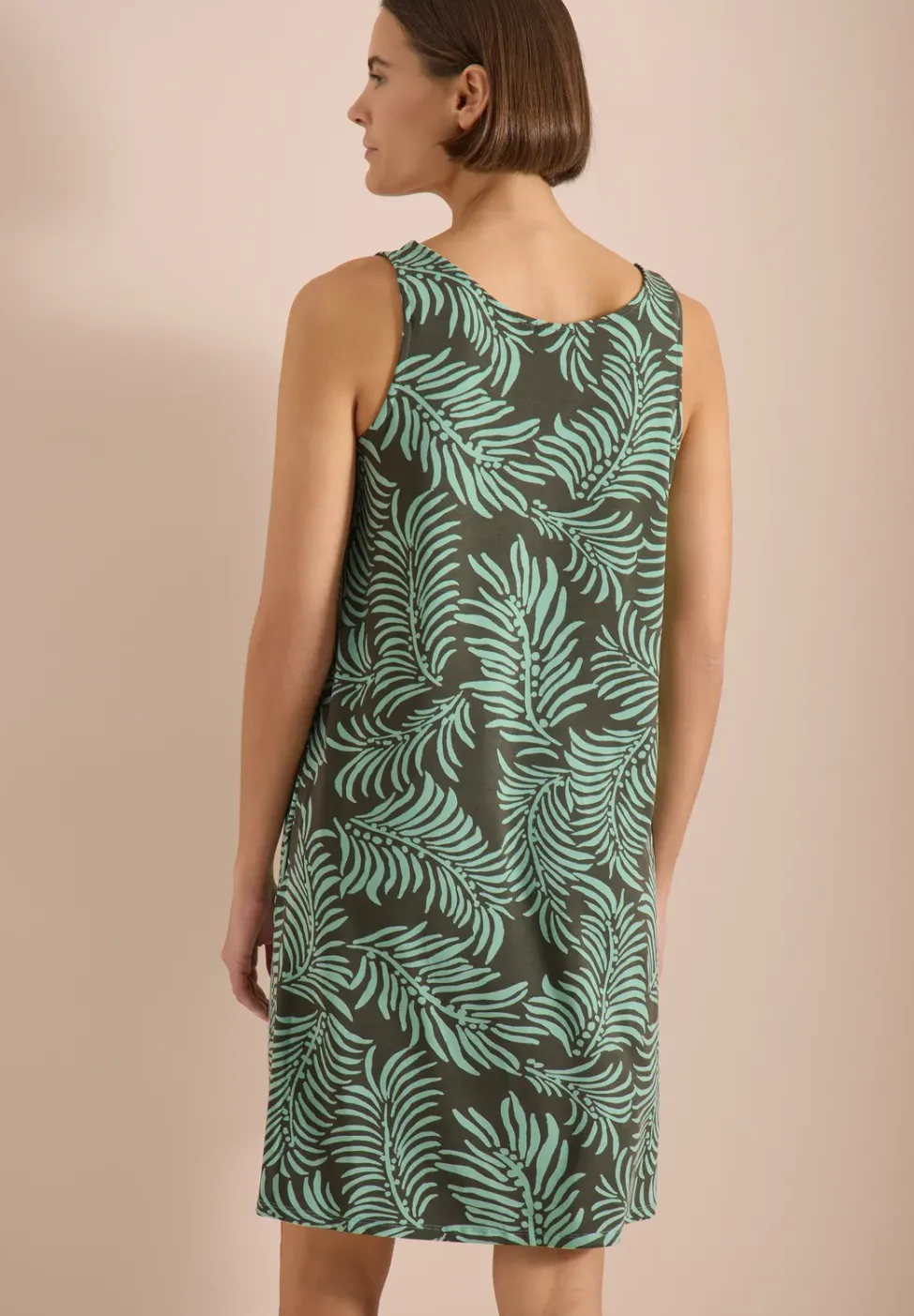 Robe longueur genou en jersey imprimé