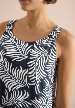 Robe longueur genou en jersey imprimé