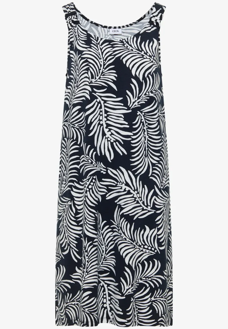 Robe longueur genou en jersey imprimé