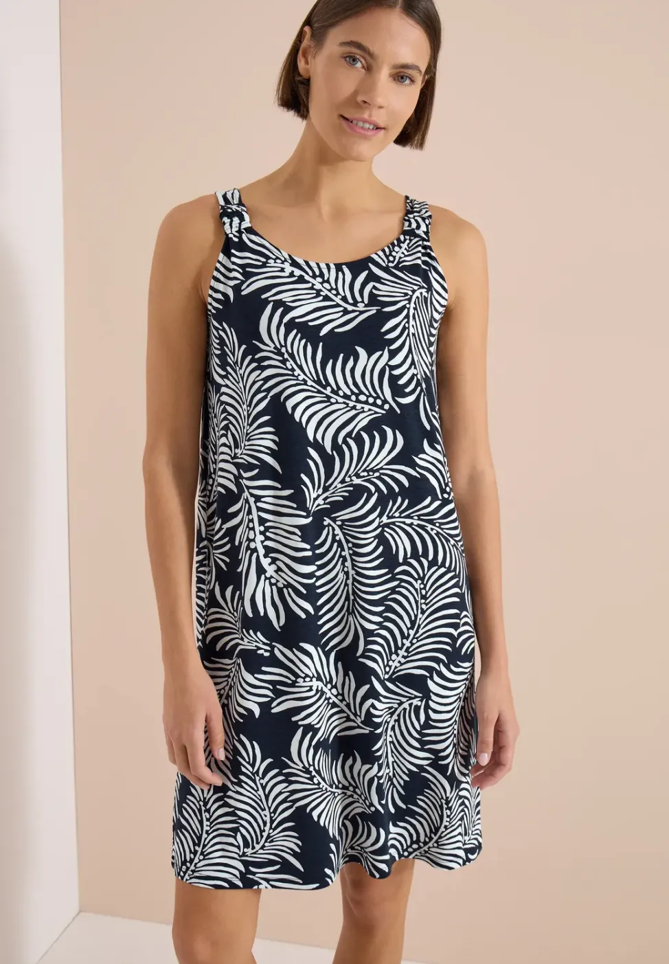 Robe longueur genou en jersey imprimé