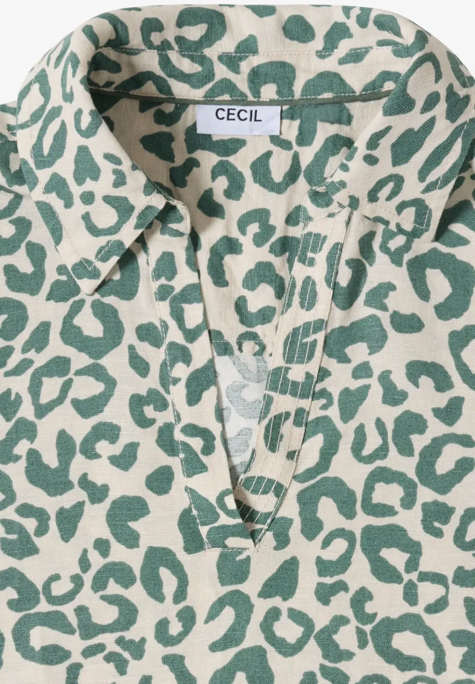 Robe longueur genou en lin mélangé avec imprimé